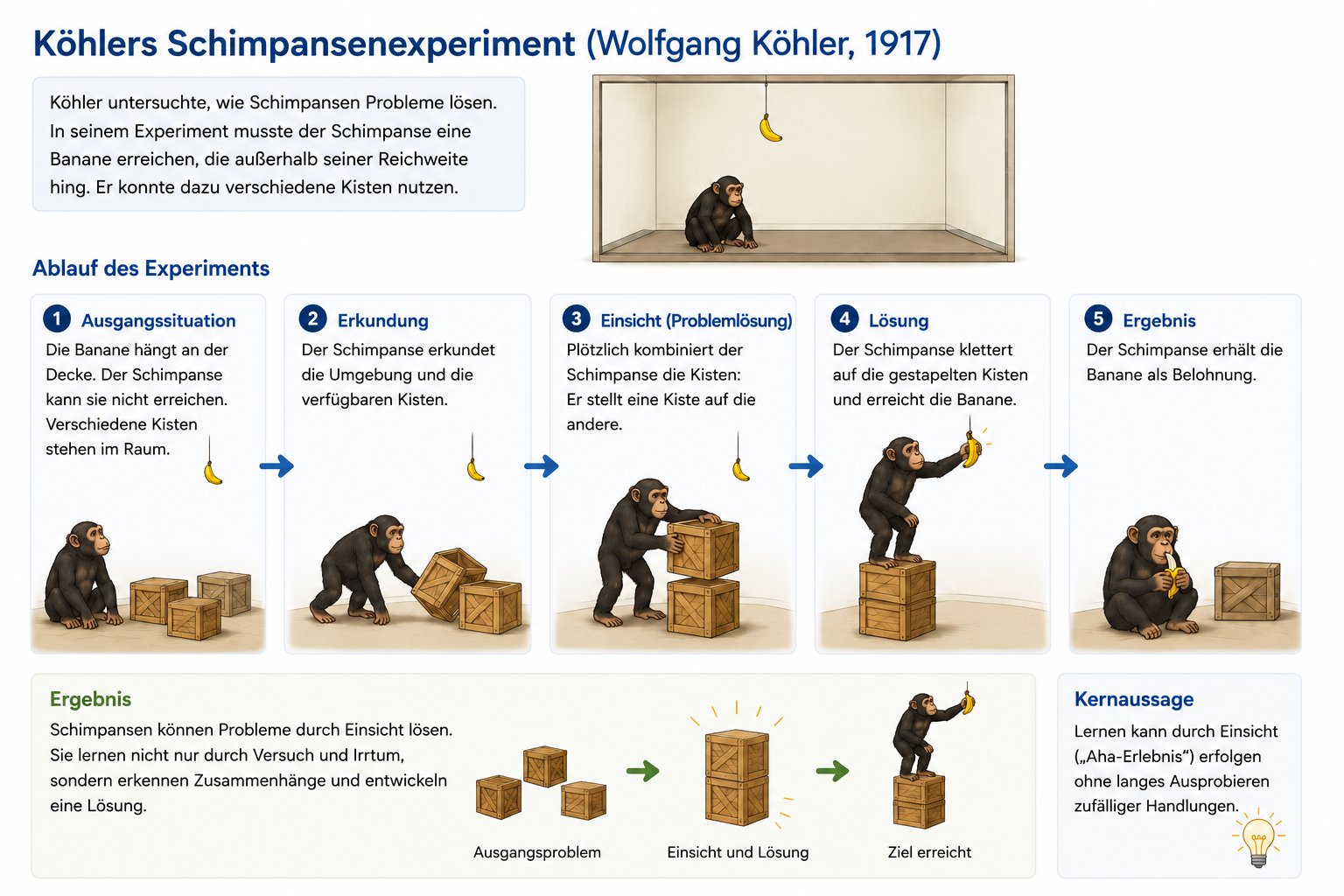 Abbildung 5: Köhlers Schimpansenversuch